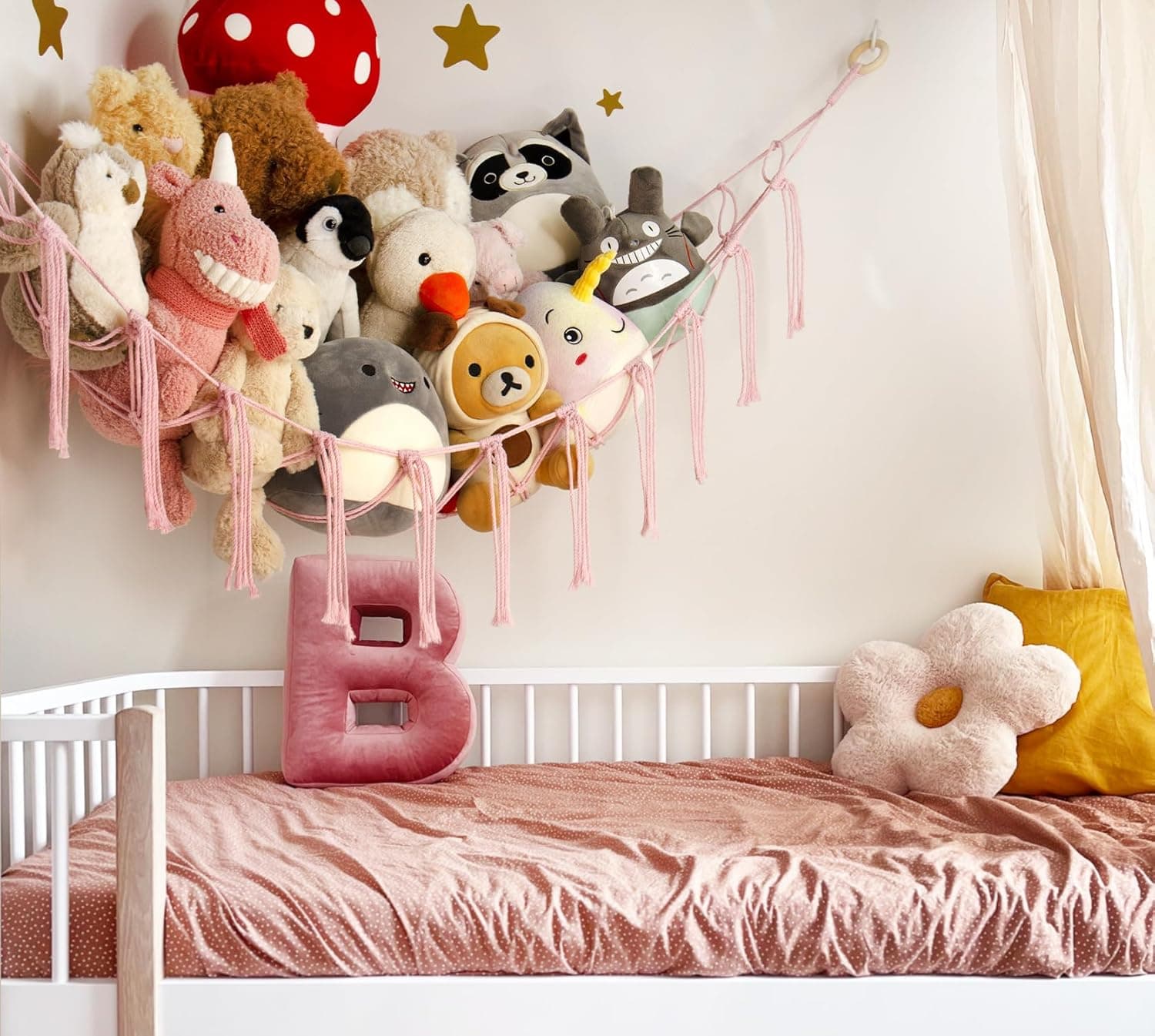 Stuffed Animal Storage Hammock Corner Net
