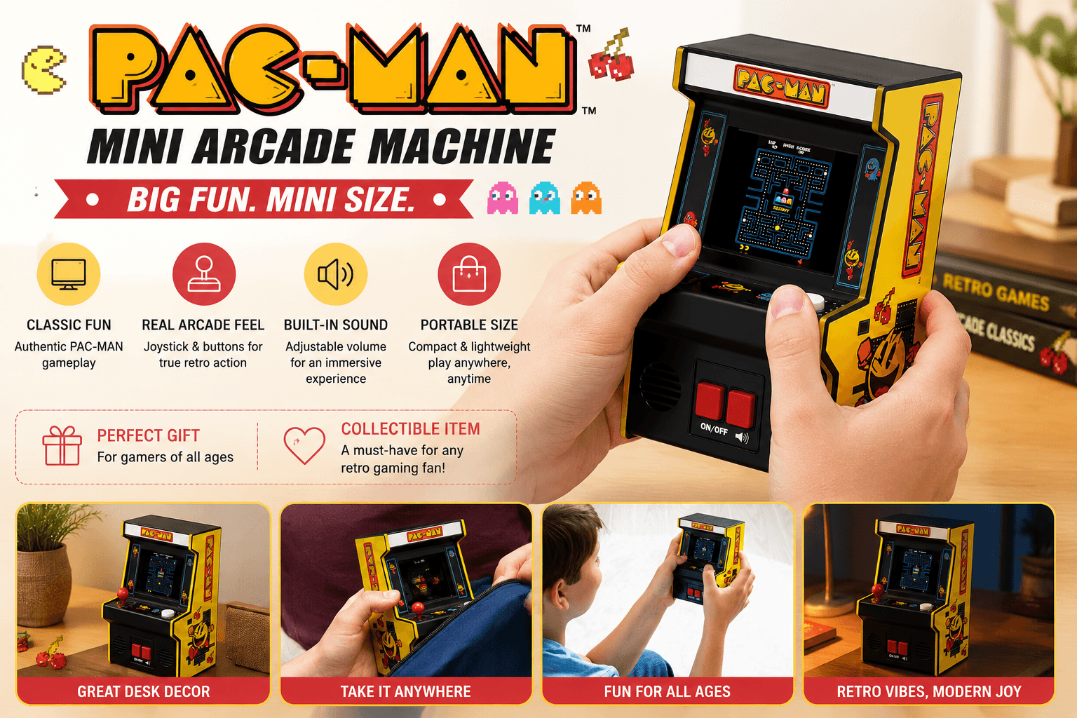 Arcade Classics Pac-Man Mini Arcade Game