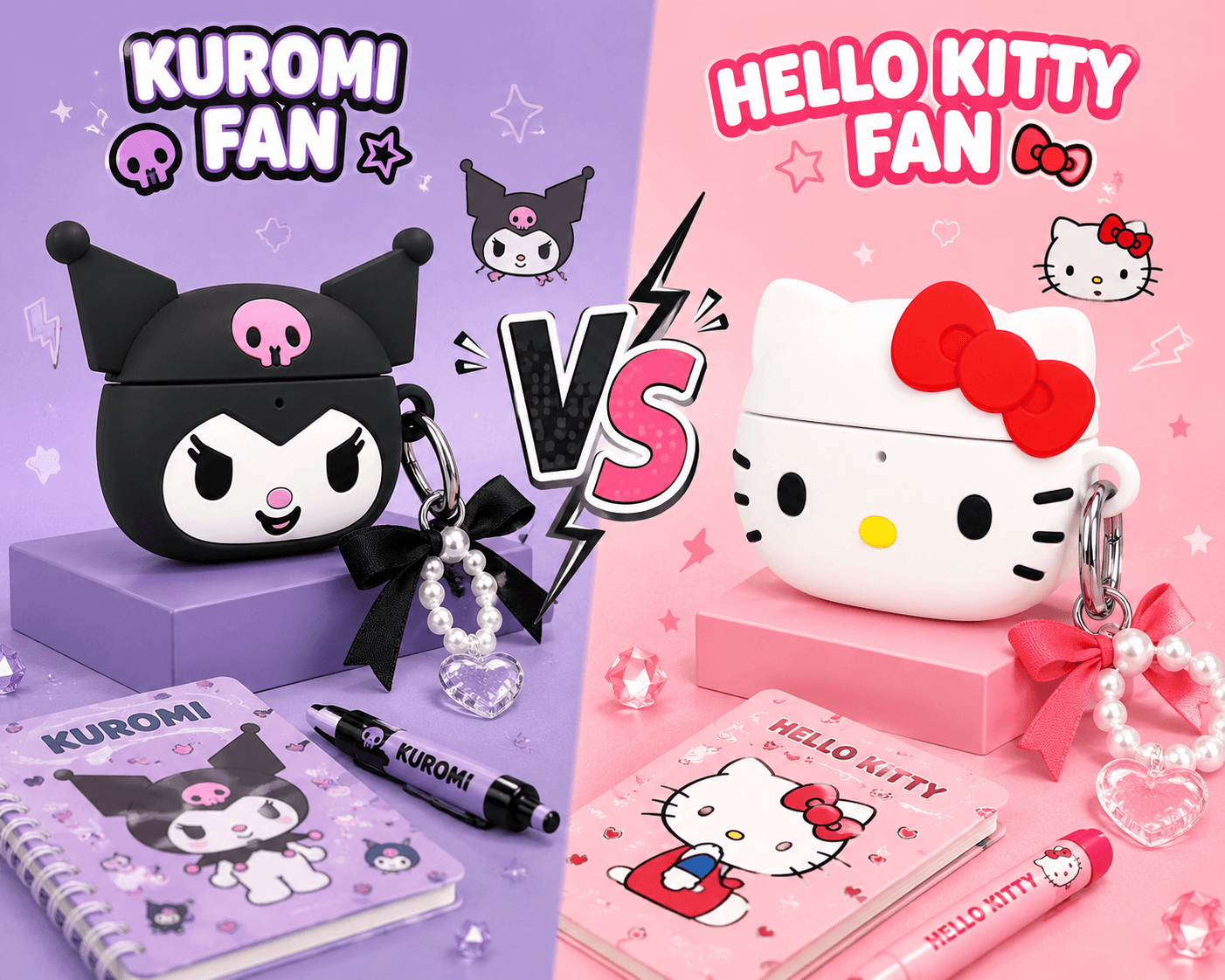 iFace Sanrio Hello Kitty and Kuromi AirPods 4 Case
