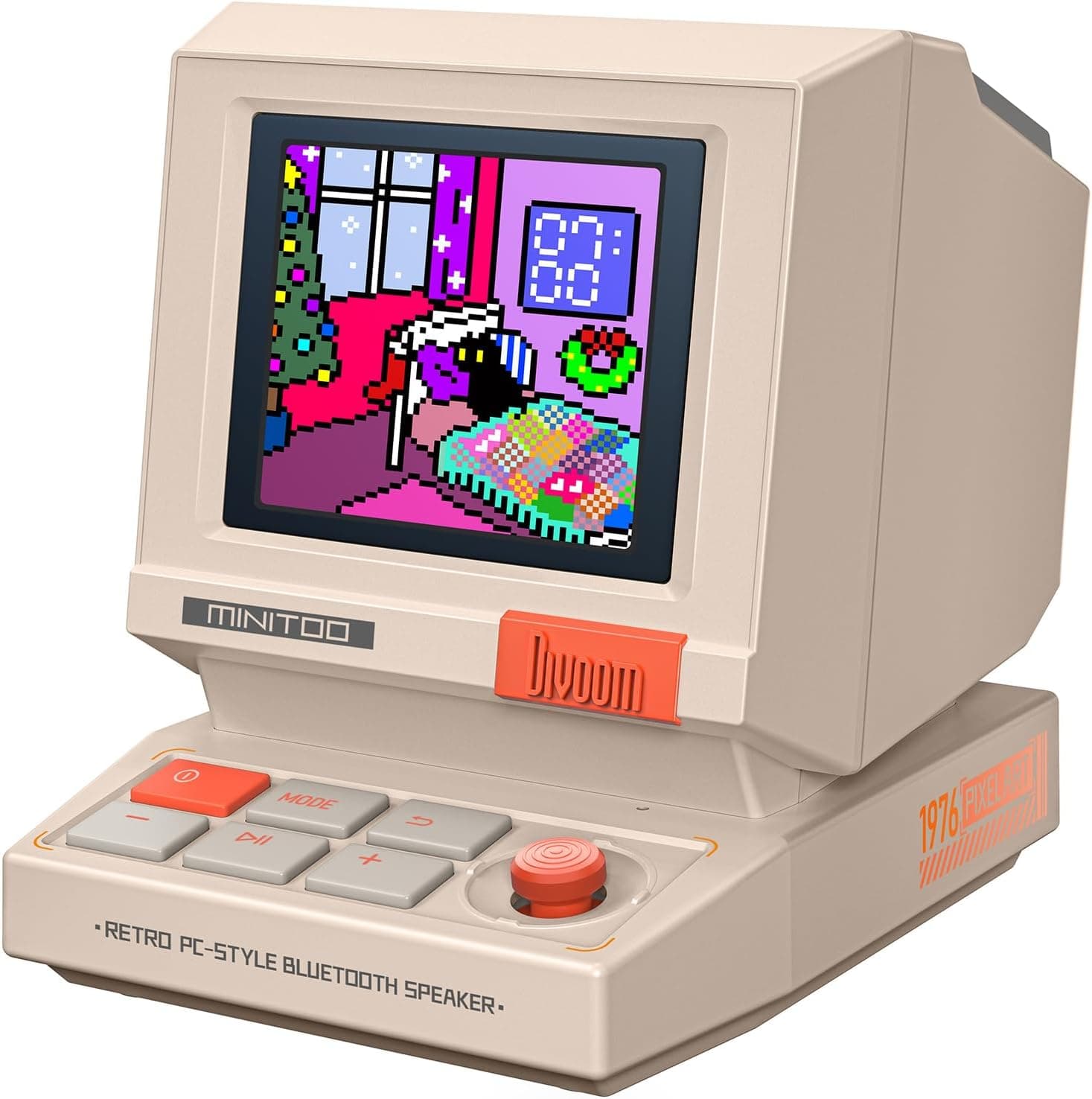 Divoom MiniToo Retro PC-Style Computer Speaker,