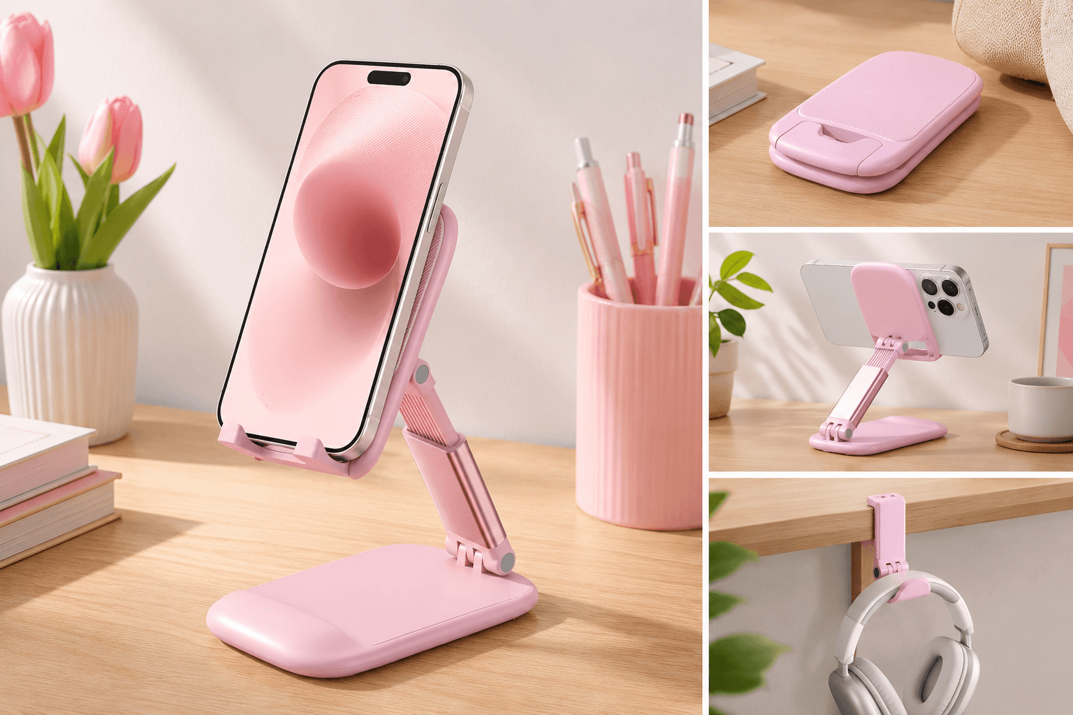 Lamicall Pink Foldable Phone Stand