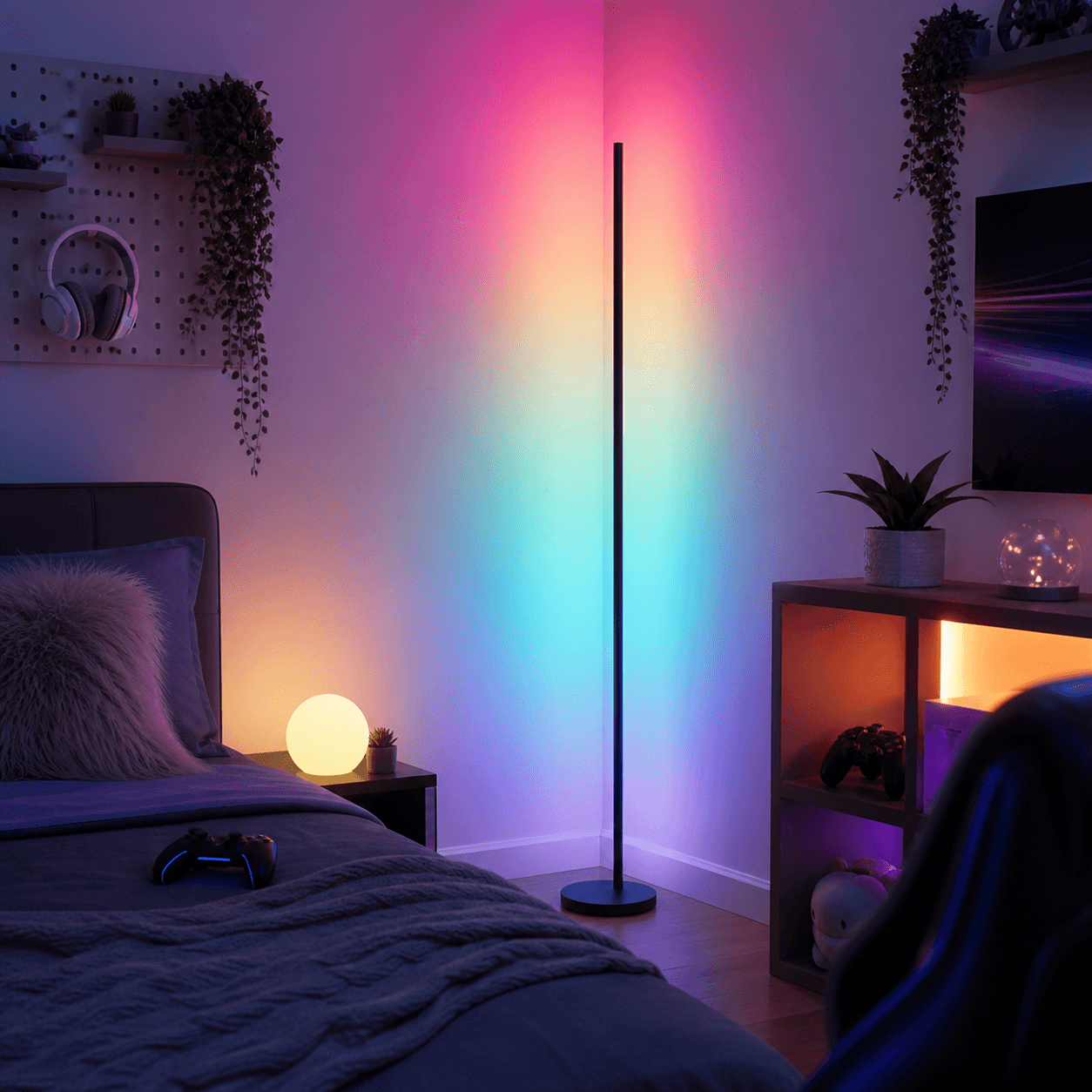 OIYN Smart RGBICW Corner Floor Lamp