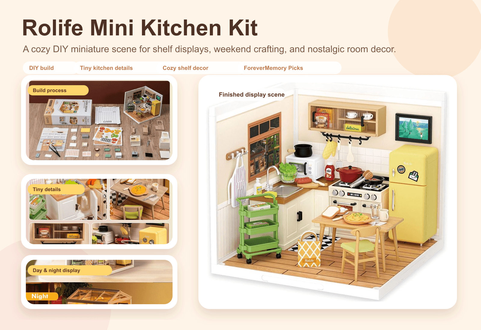 Rolife Super Creator Happy Meals Kitchen Miniature Kit