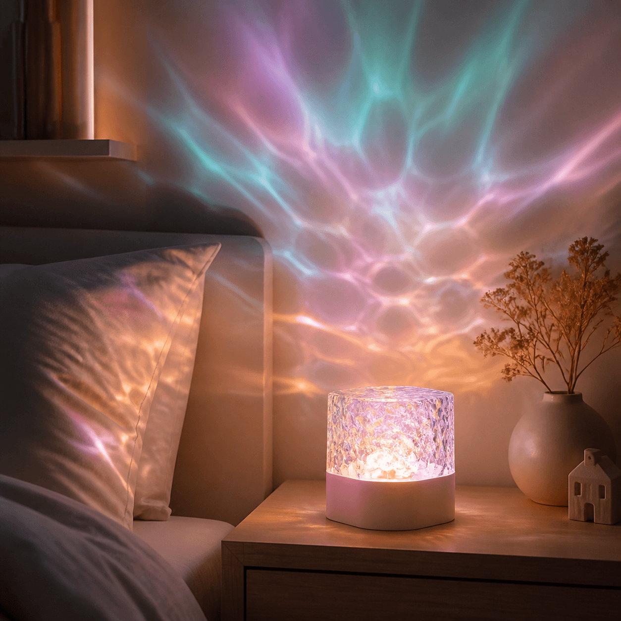 Vcwtty Aurora Water Ripple RGB Night Light Projector
